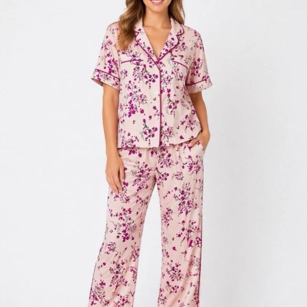 J.Crew pink floral pajamas set